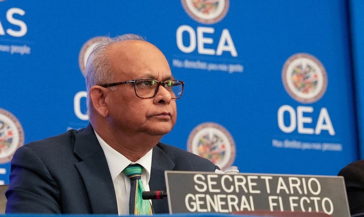 Nominee for Organization of American States' (OAS) secretary general Albert Ramdin looks on as OAS elects their new secretary general in Washington, D.C., U.S., March 10, 2025. REUTERS/Julio-Cesar Chavez