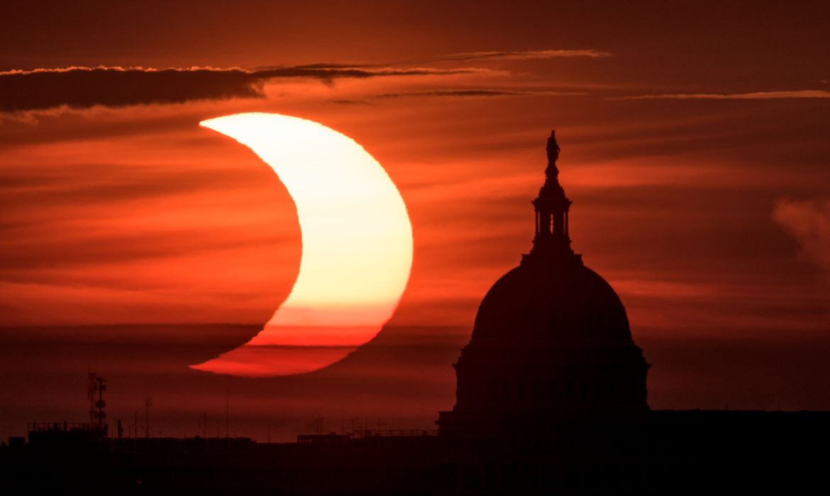 NASA/Bill Ingalls/Direitos reservados Partial Solar Eclipse