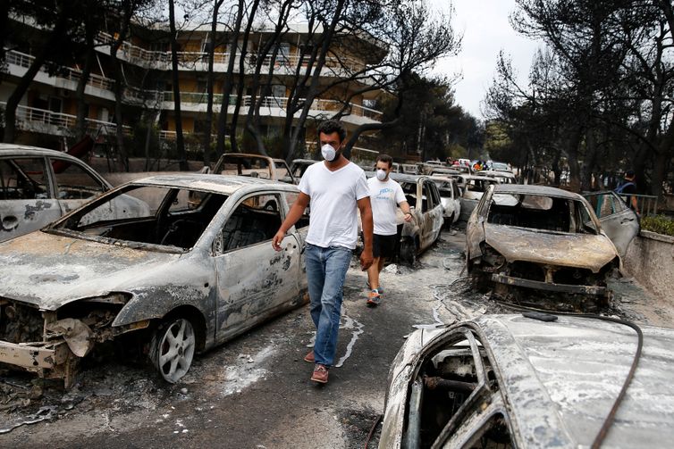 Incêndio, Grécia
 REUTERS/Costas Baltas