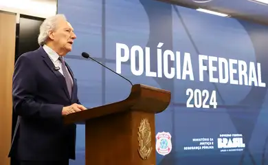 Brasília (DF), 29/01/2025 - Ministro da Justiça Ricardo Lewandowski durante apresentação das Ações da Polícia Federal. Foto: Jamile Ferraris/MJSP