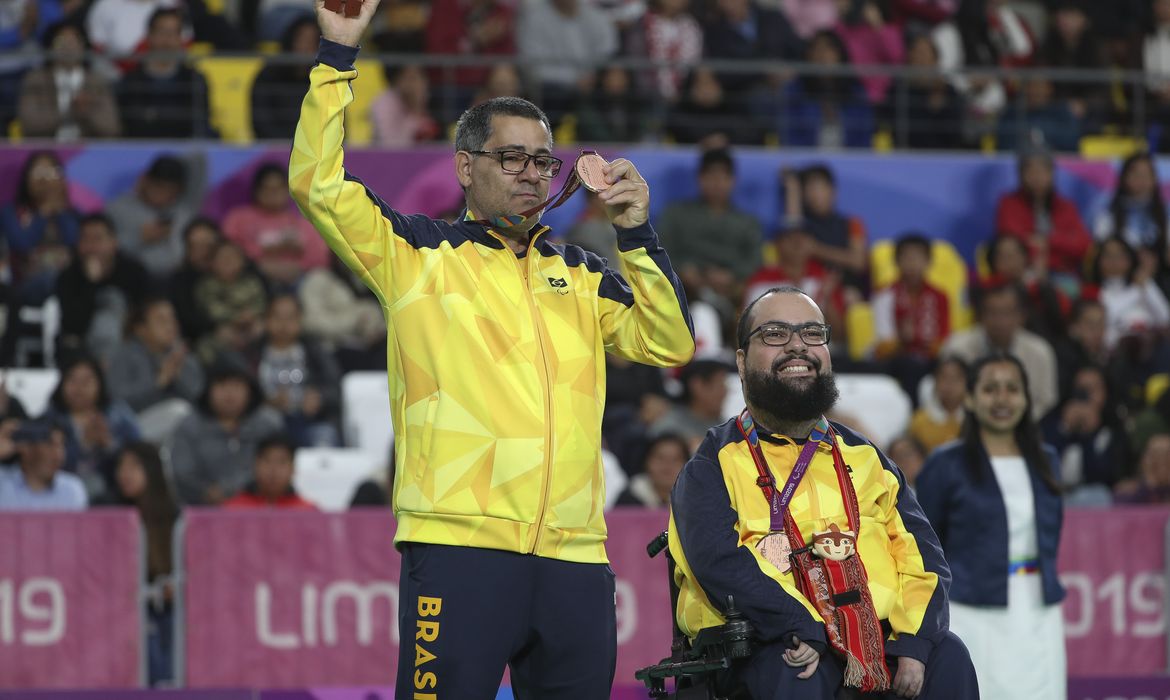 01/09/2019 - Jogos Parapanamericanos Lima 2019 - Bocha - Mateus Carvalho e Oscar Carvalho. (Crédito:  Daniel Zappe/EXEMPLUS/CPB).