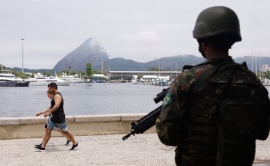 Rio de Janeiro (RJ), 15/11/2024 - Forças de segurança reforçam policiamento no Rio durante o G20.  Foto: Tânia Rêgo/Agência Brasil