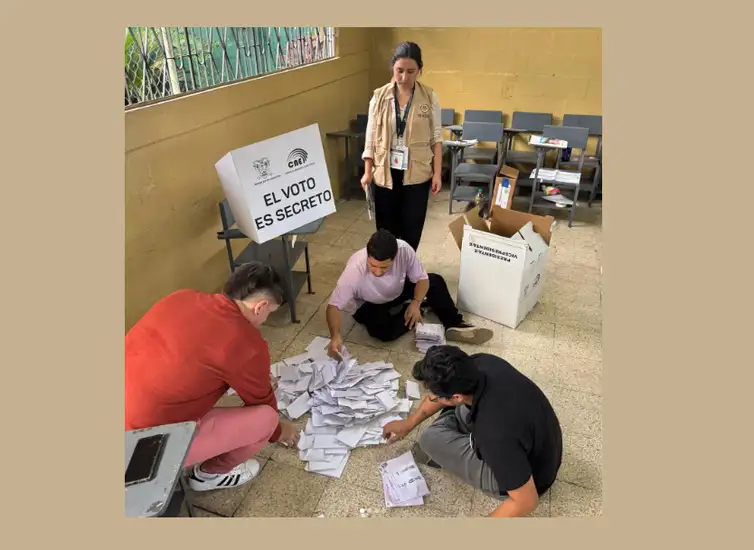 Brasília (DF) 14/04/2025 - Entenda denúncia de fraude na eleição do Equador que reelegeu Noboa.
Foto: oea_elecciones/Instagram