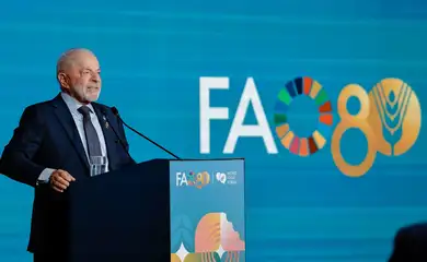 Roma, 13/10/2025 - Presidente da República, Luiz Inácio Lula da Silva, durante abertura do Fórum Mundial da Alimentação, da Aliança Global contra a Fome e a Pobreza, realizada na sede da Organização das Nações Unidas para Alimentação e Agricultura (FAO). Foto: Ricardo Stuckert/PR