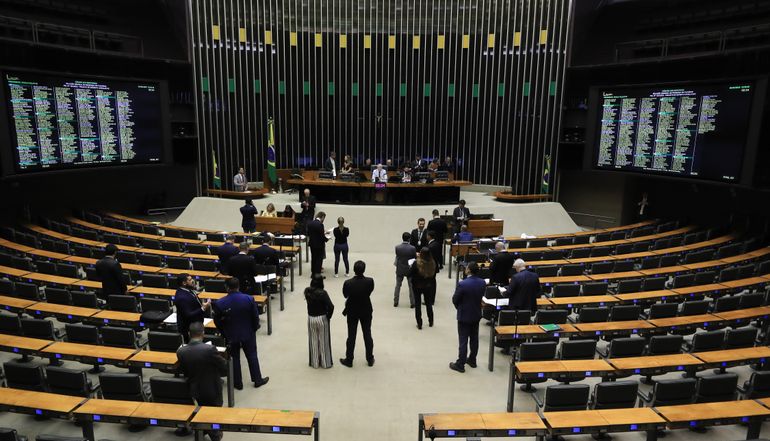 Brasília (DF) 06/02/2025  - Plenário da câmara dos deputados, durante sessão deliberativa virtual para a votação de propostas. Na pauta, sete projetos de decreto legislativo sobre acordos internacionais firmados pelo Brasil.
Foto Lula Marques/ Agência Brasil