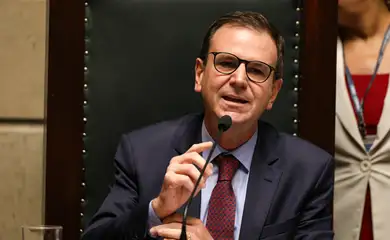 Rio de Janeiro (RJ), 01/01/2025 - O prefeito do Rio de Janeiro, Eduardo Paes durante cerimônia de posse no Palácio Pedro Ernesto, no centro da capital fluminense. Foto: Tomaz Silva/Agência Brasil