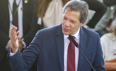 Brasília - 28/06/2023 O ministro da Fazenda, Fernando Haddad, durante anúncio do Plano Safra da Agricultura Familiar 2023/2024. Foto: Fabio Rodrigues-Pozzebom/ Agência Brasil