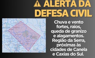Porto Alegre (RS), 17/01/2025 - Alerta da Defesa Civil para chuvas e alagamentos. Foto: Defesa Civil/Divulgação