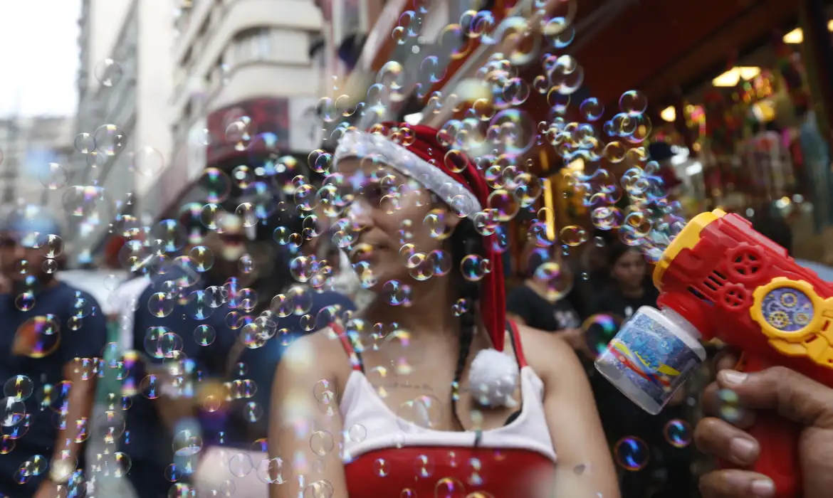 Paulo Pinto/Agência Brasil São Paulo (SP), 20/12/2024 - Movimento na Ladeira Porto Geral e rua 25 de Março antes do Natal. Foto: Paulo Pinto/Agência Brasil