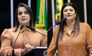 Brasília (DF), 01/10/2024 - Adriane Lopes e Rose Modesto, candidatas à prefeitura de Campo Grande (MS). Eleições 2024. Foto: Senado Federal/Divulgação e Câmara dos Deputados/Divulgação