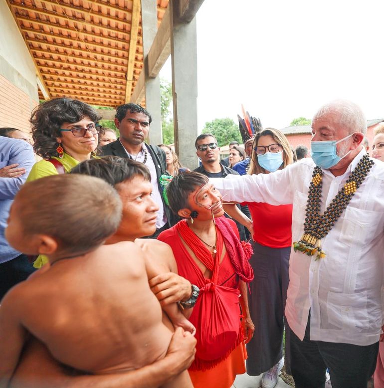 O presidente Luiz Inácio Lula da Silva visita o hospital indígena e a Casa de Apoio à Saúde Indígena em Boa Vista, capital de Roraima