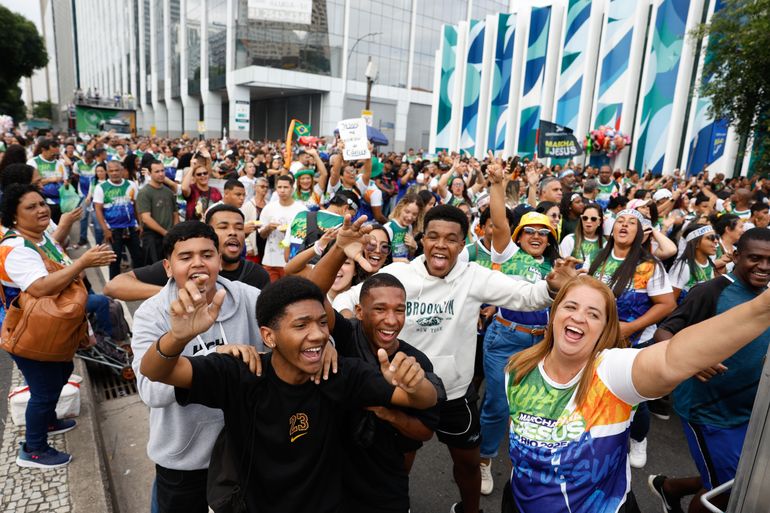Rio de Janeiro (RJ), 24/05/2025 – A 18° edição da Marcha para Jesus reúne cristãos em caminhada pela Avenida Presidente Vargas, no centro da cidade. Foto: Fernando Frazão/Agência Brasil