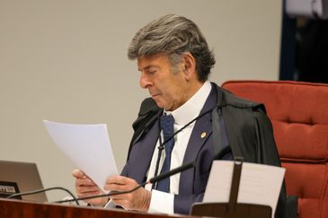 Brasília (DF) 09/09/2025 - O ministro Luiz Fux durante sessão da Primeira Turma do  Supremo Tribunal Federal (STF) que retoma o julgamento dos réus do Núcleo 1 da trama golpista  Foto: Fabio Rodrigues-Pozzebom/ Agência Brasil