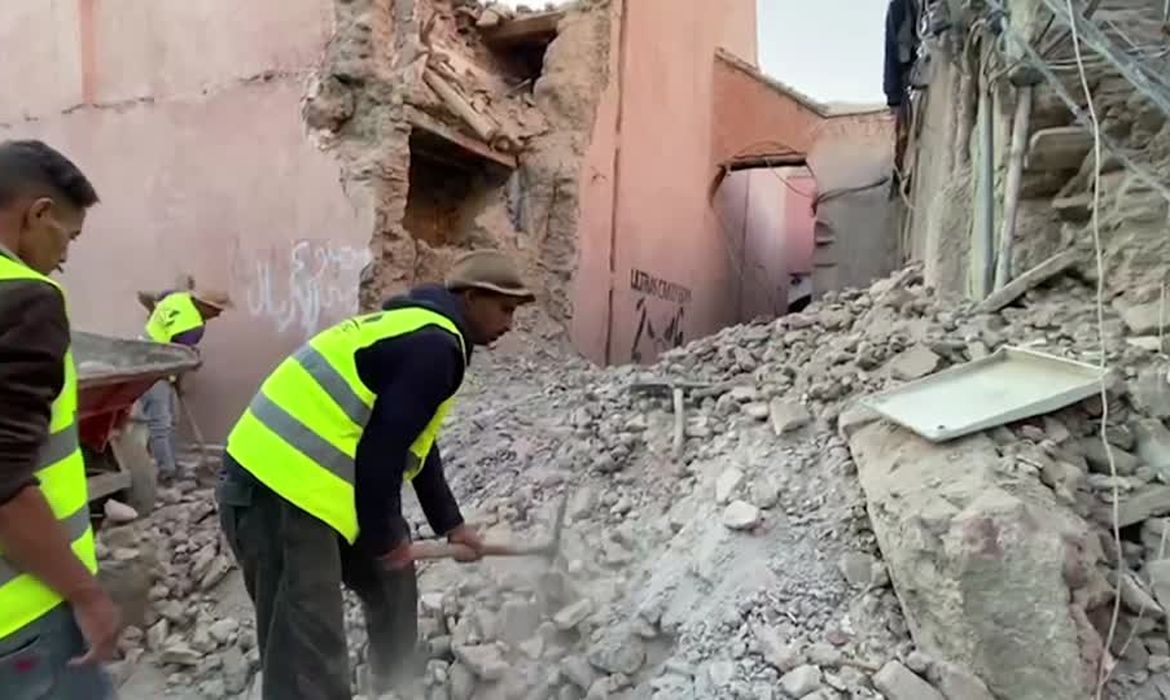 Footage of huge damage caused by the earthquake in Marrakesh - Reuters