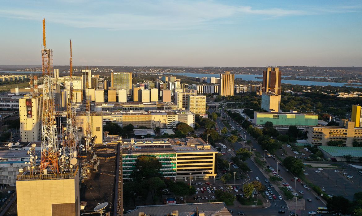 Vista aérea do Setor Comercial Sul  em Brasília