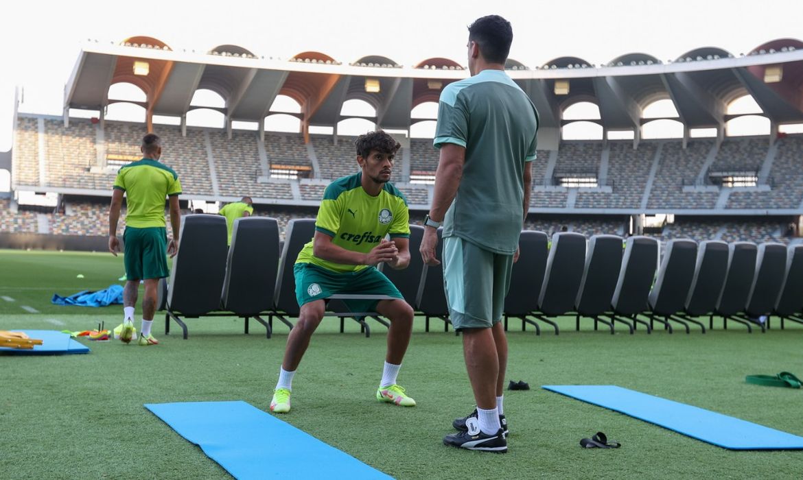 Gustava Scarpa - primeiro treino antes da estreia no Mundial de Clubes, nos Emirados Árabes Unidos - em 03/02/2022