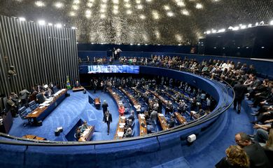 Brasília - Plenário do Senado analisa Medida Provisória 714/2016, que amplia a participação estrangeira no capital com direito a voto das empresas aéreas brasileiras (Wilson Dias/Agência Brasil) 