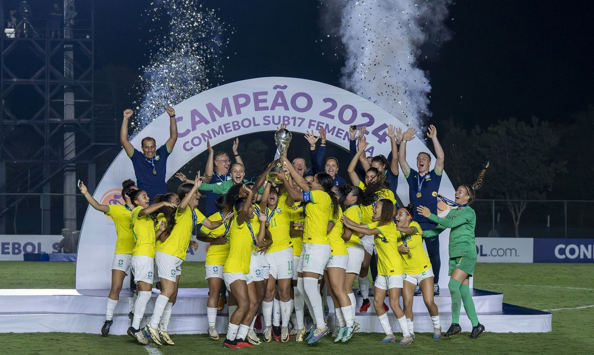 seleção feminina é pentacampeã do Sul-Americano Sub 17, em 31/03/2024