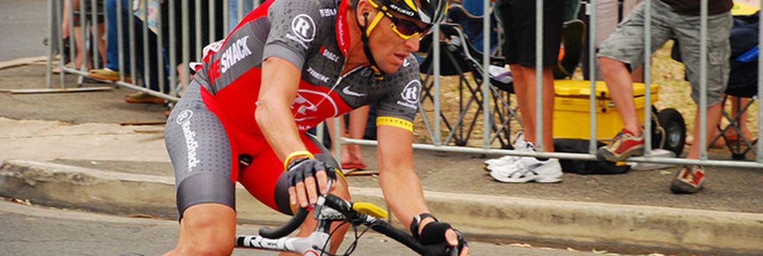 Lance Armstrong na "Cancer Council Hotline Classic" em Adelaide, 2010