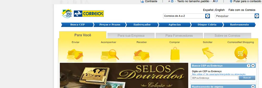site dos correios correios volta a funcionar