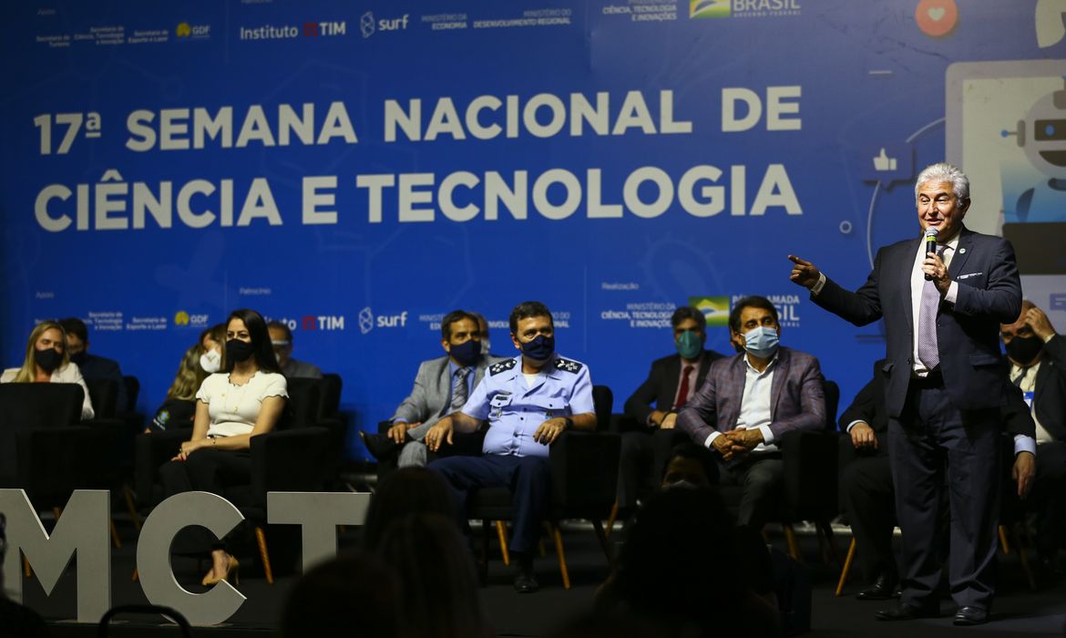 O ministro da Ciência, Tecnologia e Inovações, Marcos Pontes, abre oficialmente a edição presencial da 17ª Semana Nacional de Ciência e Tecnologia (SNCT).
