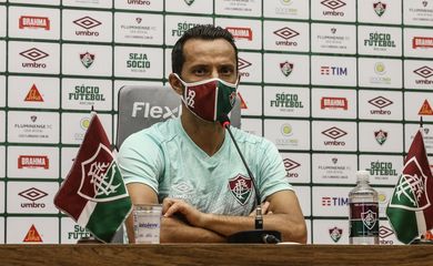 Rio de Janeiro - 07/07/2020 - CT Carlos Castilho.
COLETIVA NENE / Fluminense treina esta manhã no Ct Carlos Castilho.
FOTO: LUCAS MERÇON / FLUMINENSE F.C.

.
IMPORTANTE: Imagem destinada a uso institucional e divulgação, seu 
uso comercial está