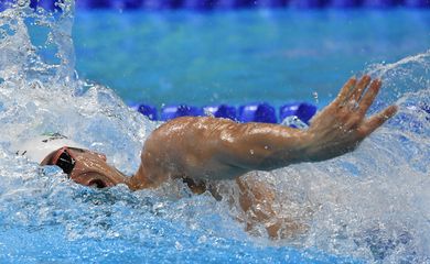 Rio de Janeiro - Brasil leva o bronze na prova de natação Revezamento 4x100m Medley Relay das Paralimpíadas Rio 2016 ( Tânia Rêgo/Agência Brasil)