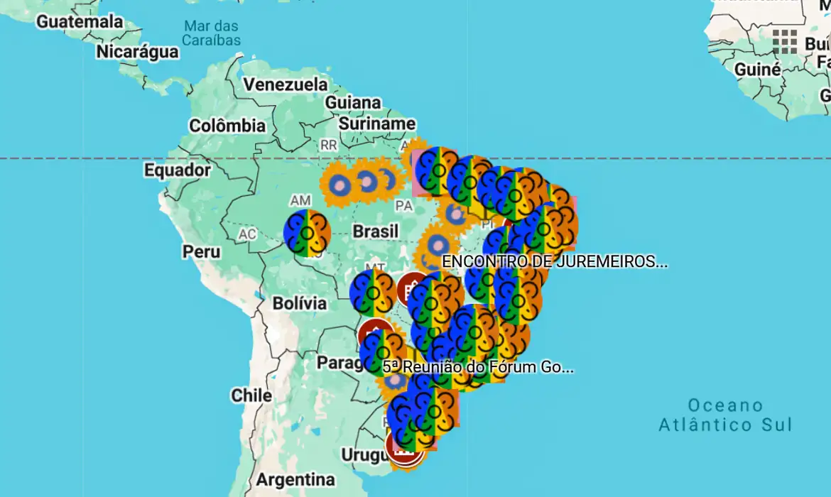 Google Maps Brasilia 19/11/2025 - Brasil pela Igualdade Racial 2025. Google Maps