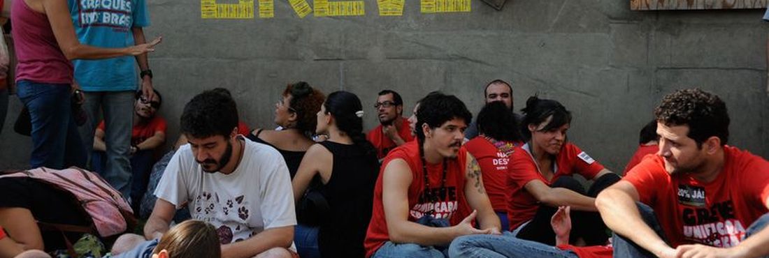 Protesto de professores no Rio de Janeiro