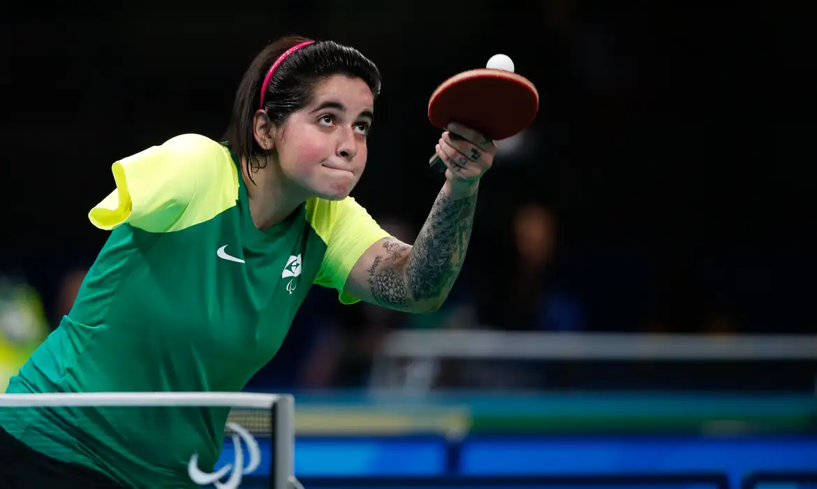 Rio de Janeiro - Bruna Alexandre vence dinamarquesa Sophie Walloe e ganha medalha de bronze para o Brasil na categoria CL10 do tênis de mesa nos Jogos Paralímpicos Rio 2016  (Fernando Frazão/Agência Brasil)
