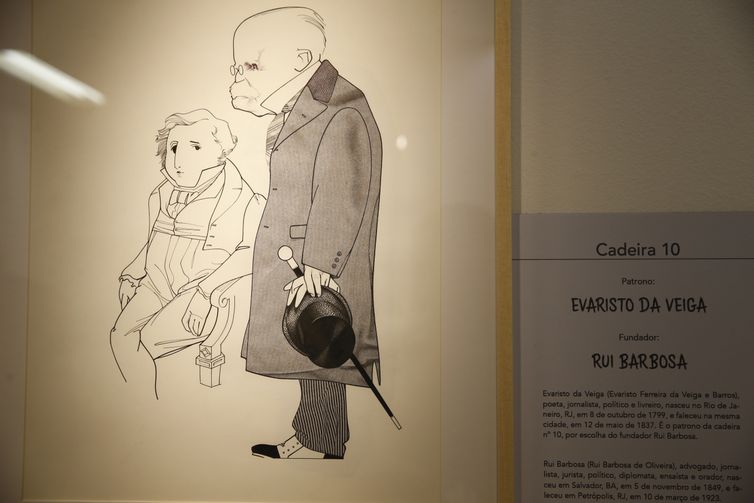 Rio de Janeiro - Exposição de caricaturas Patronos e Fundadores – 120 anos da Academia Brasileira de Letras, composta de 40 obras do artista Cássio Loredano (Fernando Frazão/Agência Brasil).