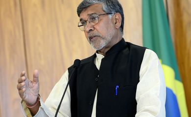 Brasília - Entrevista coletiva com o Prêmio Nobel da Paz em 2014, o indiano Kailash Satyarthi (Wilson Dias/Agência Brasil)