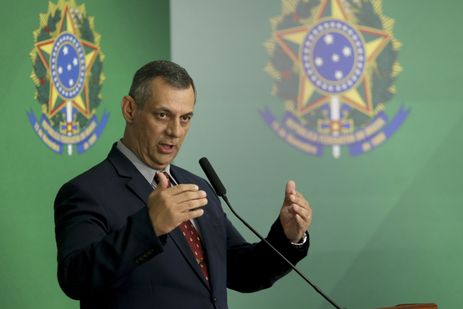 O porta-voz da Presidência, Otávio  Rêgo Barros, durante briefing, no Palácio do Planalto.