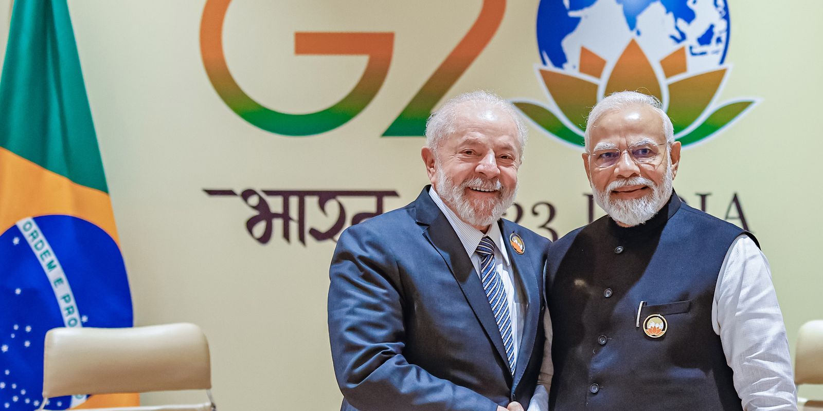 Presidente Lula com Primeiro-Ministro da Índia, Narendra Modii ...