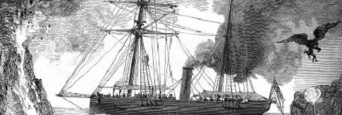 Uma ilustração de "Os Filhos do Capitão Grant" de Júlio Verne feita por Édouard Riou.