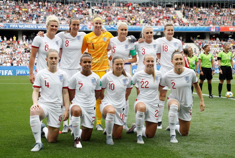 Seleção da Inglaterra na Copa do Mundo de Futebol Feminino - França 2019. 