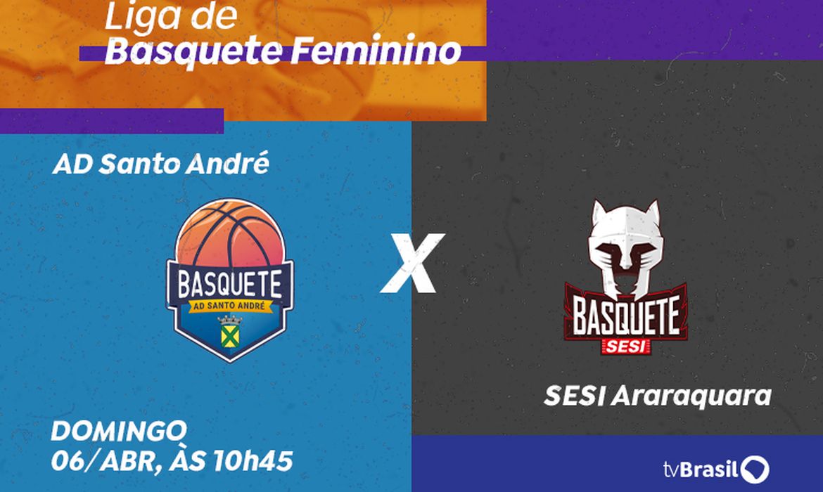 Brasília (DF) 02/04/2025 - A equipe AD Santo André recebe o SESI Araraquara para mais um confronto pela Liga de Basquete Feminino (LBF Caixa) – principal competição da modalidade no país. A partida acontece neste domingo (6), com transmissão ao vivo da TV Brasil a partir das 10h45, direto do Ginásio Celso Daniel, em Santo André (SP).
Arte EBC