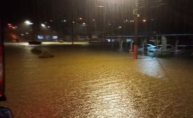 Santa Catarina 07/12/2024 Chuva intensa em Santa Catarina causa alagamentos e inundações em diversas regiões.  Foto: Coredec/Santa Catarina.