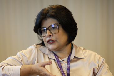 Fernando Frazão/Agência Brasil Rio de Janeiro (RJ), 07/05/2025 –A coordenadora de Desenvolvimento e Produção de Produtos RNA de Bio-Manguinhos/Fiocruz, Patrícia Neves, participa do 9º Simpósio Internacional de Imunobiológicos. Foto: Fernando Frazão/Agência Brasil