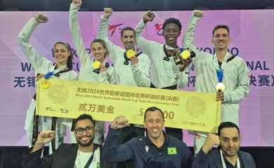 Brasil fatura ouro no Grand Slam de taekwondo na China, em 10/12/2024