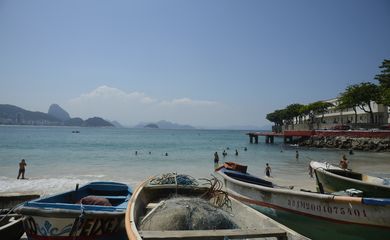 Praia de Copacabana na zona sul da cidade