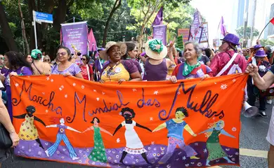 São Paulo (SP), 08/03/2025 - Ato unificado pelo dia internacional de luta da mulher, com o tema 