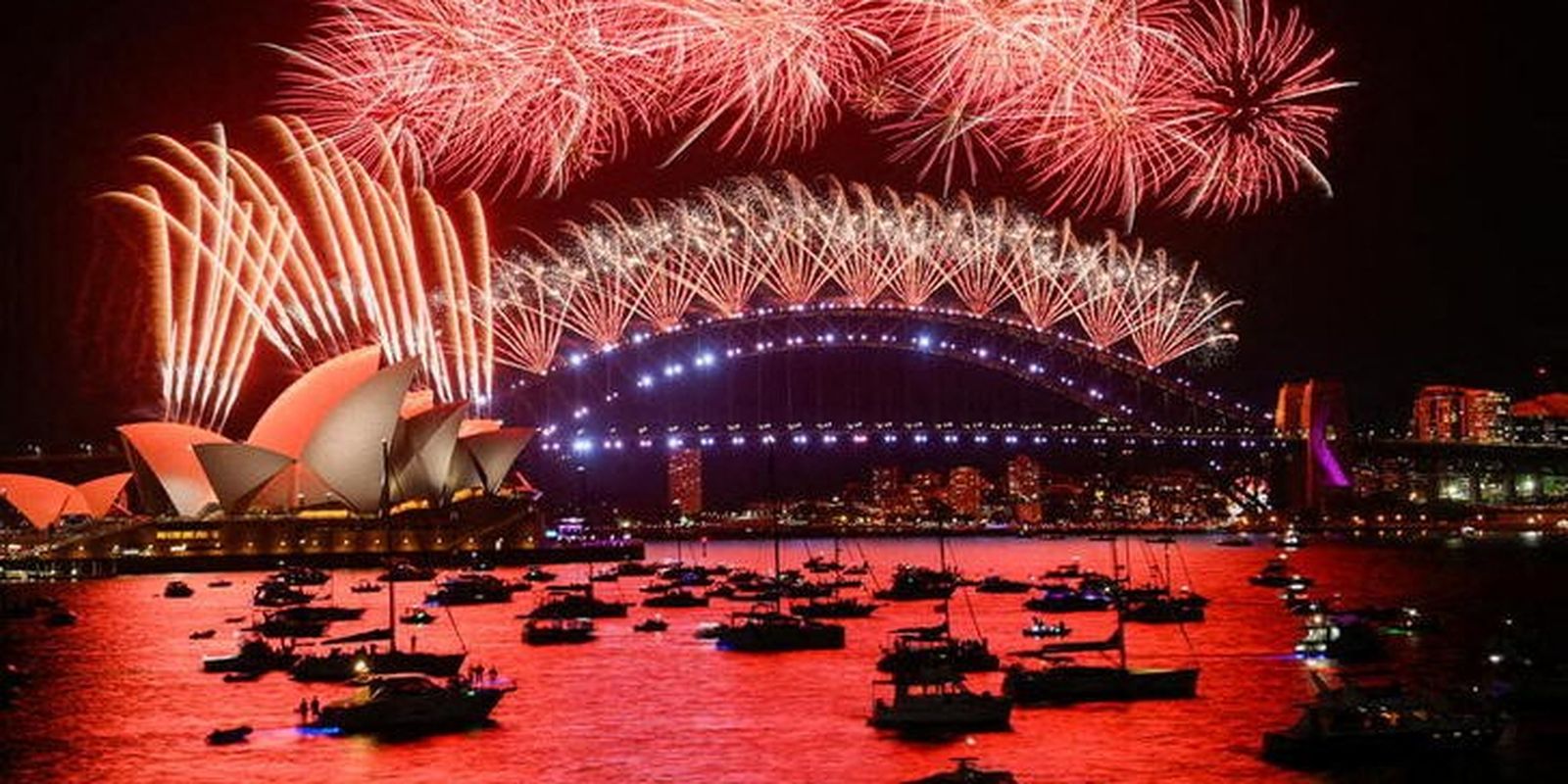 Comemoração da chegada de 2022, em Sydney, Austrália.