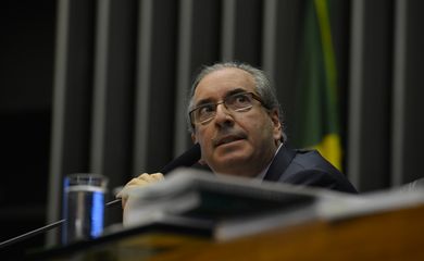 Presidente da Câmara, deputado Eduardo Cunha, durante debate em plenário do projeto que reajusta o FGTS pelo índice da poupança (Valter Campanato/Agência Brasil)