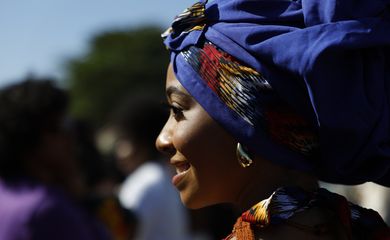 Rio de Janeiro (RJ), 27/07/2025 – XI Marcha das Mulheres Negras, em Copacabana, mobilização contra o racismo, por justiça e bem viver. Foto: Fernando Frazão/Agência Brasil