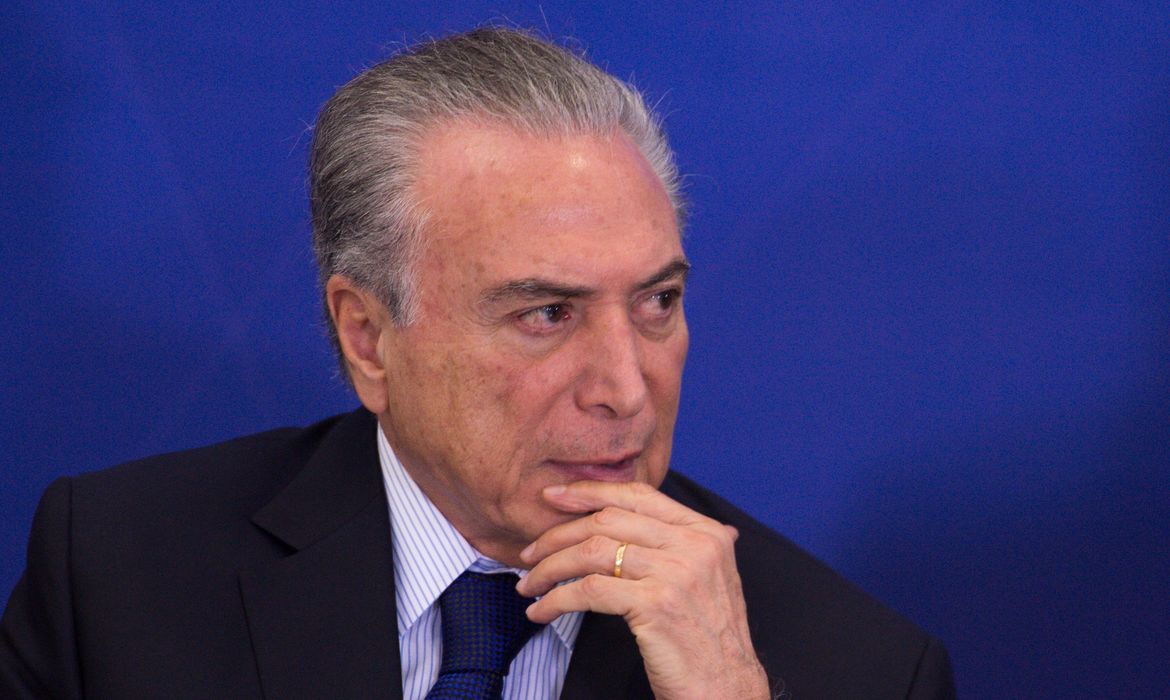 Brasília - Presidente Michel Temer durante cerimônia de anúncio de recursos para a merenda escolar de todo o país (Marcelo Camargo/Agência Brasil)