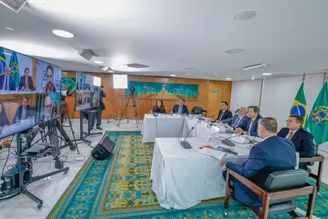 13.05.2024 - Presidente da República, Luiz Inácio Lula da Silva, durante reunião sobre as novas medidas relacionadas ao Rio Grande do Sul, no Palácio do Planalto, Brasília - DF.
Foto: Ricardo Stuckert/PR