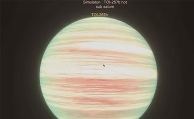 Ilustração artística do exoplaneta descoberto TOI-257b 

Crédito TESS/NASA
