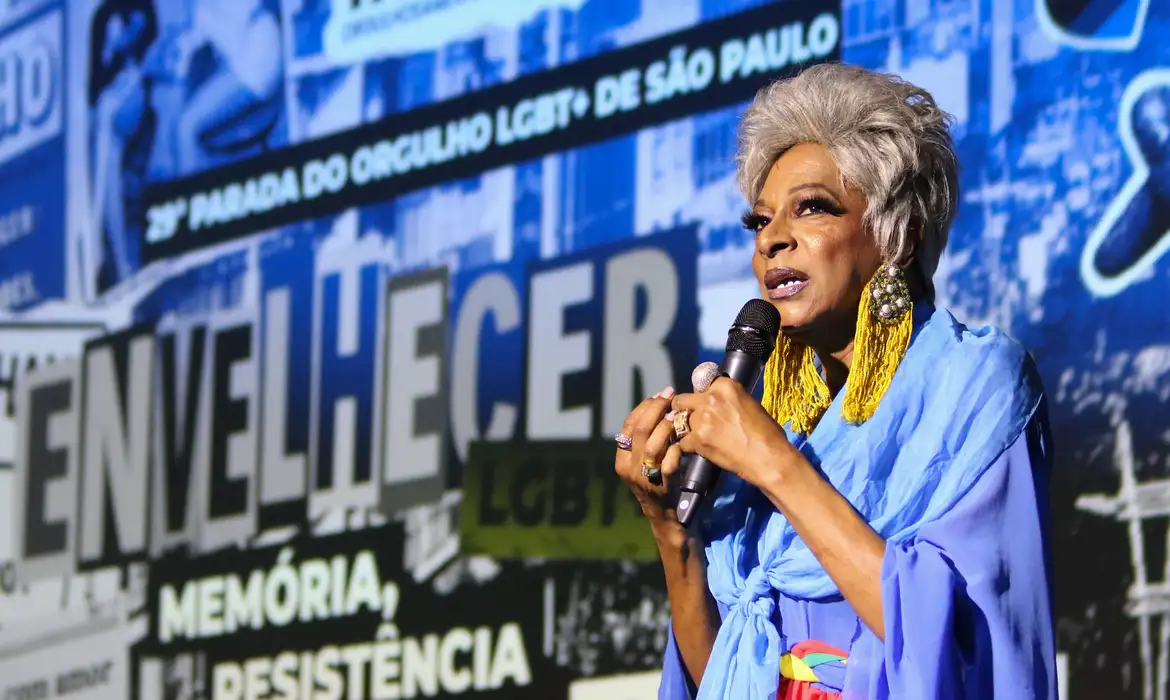 São Paulo (SP), 03/06/2025 - Evento de lançamento da ParadaSP 2025. No evento, representantes da ParadaSP recepcionaram influenciadores e imprensa e contaram algumas novidades previstas para a Parada do Orgulho LGBT+ de São Paulo de 2025. Foto: Cadu Pinotti/Agência Brasil