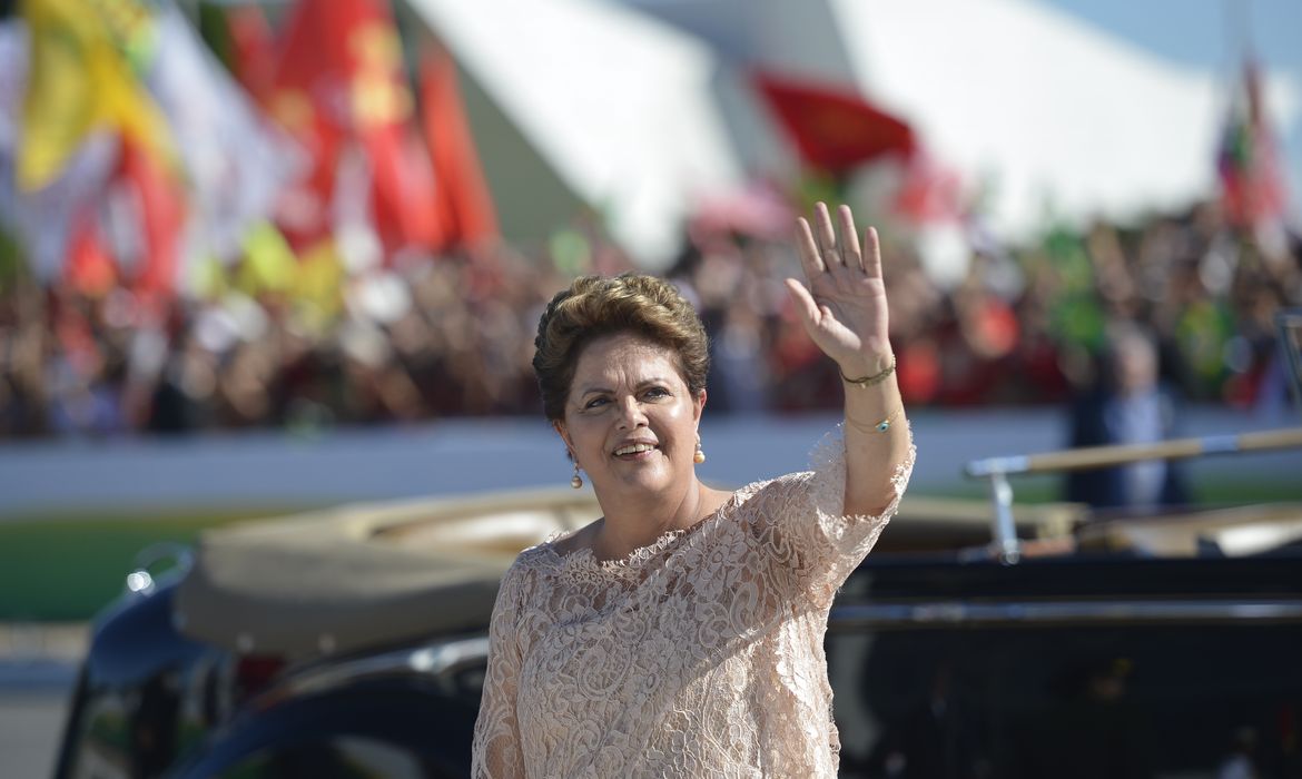 A presidenta Dilma Rousseff durante cerimônia de posse no Palácio do Planalto (Marcelo Camargo/Agência Brasil)